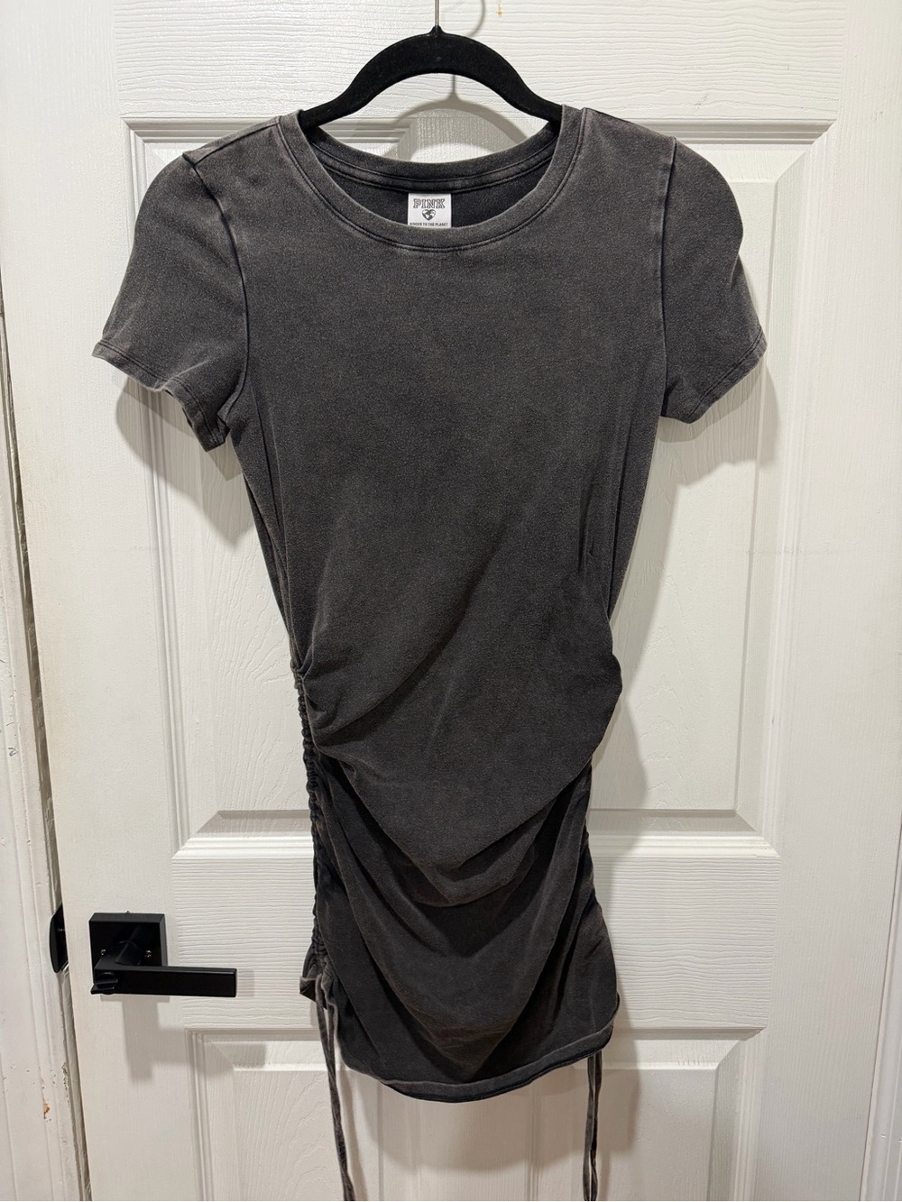 PINK Victoria's Secret Charcoal Gray V-Neck Tee